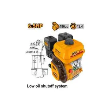Motor a gasolina de 6,5hp eje libre-tanque de 3,6lt