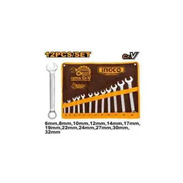 Juego de llaves combinadas de 12 pzas 6mm,8mm,10mm,12mm,1 4mm,17mm,19mm,22mm, 24mm,27mm,30mm,32m m