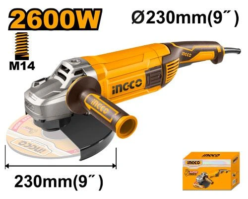 Amoladora 220V 9" - 2600w-6200 RPM AG26008 herramienta disponible en RCS Santa Cruz