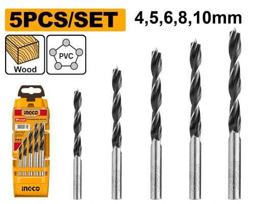 Jgo de brocas para madera de 5 piezas AKD5058 herramienta disponible en RCS Santa Cruz