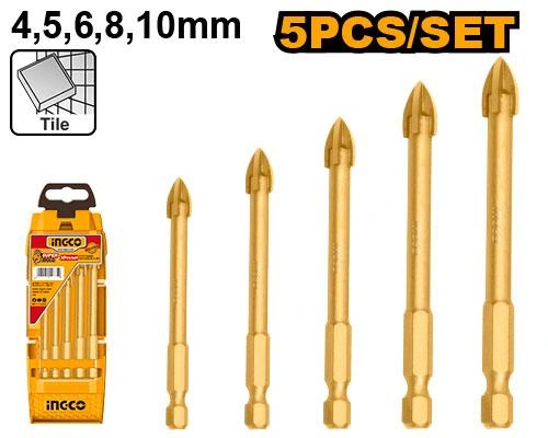 Juego de 5 piezas de brocas para vidrio 4-5- 6-8-10mm page 57 / 84 AKD7058 herramienta disponible en RCS Santa Cruz