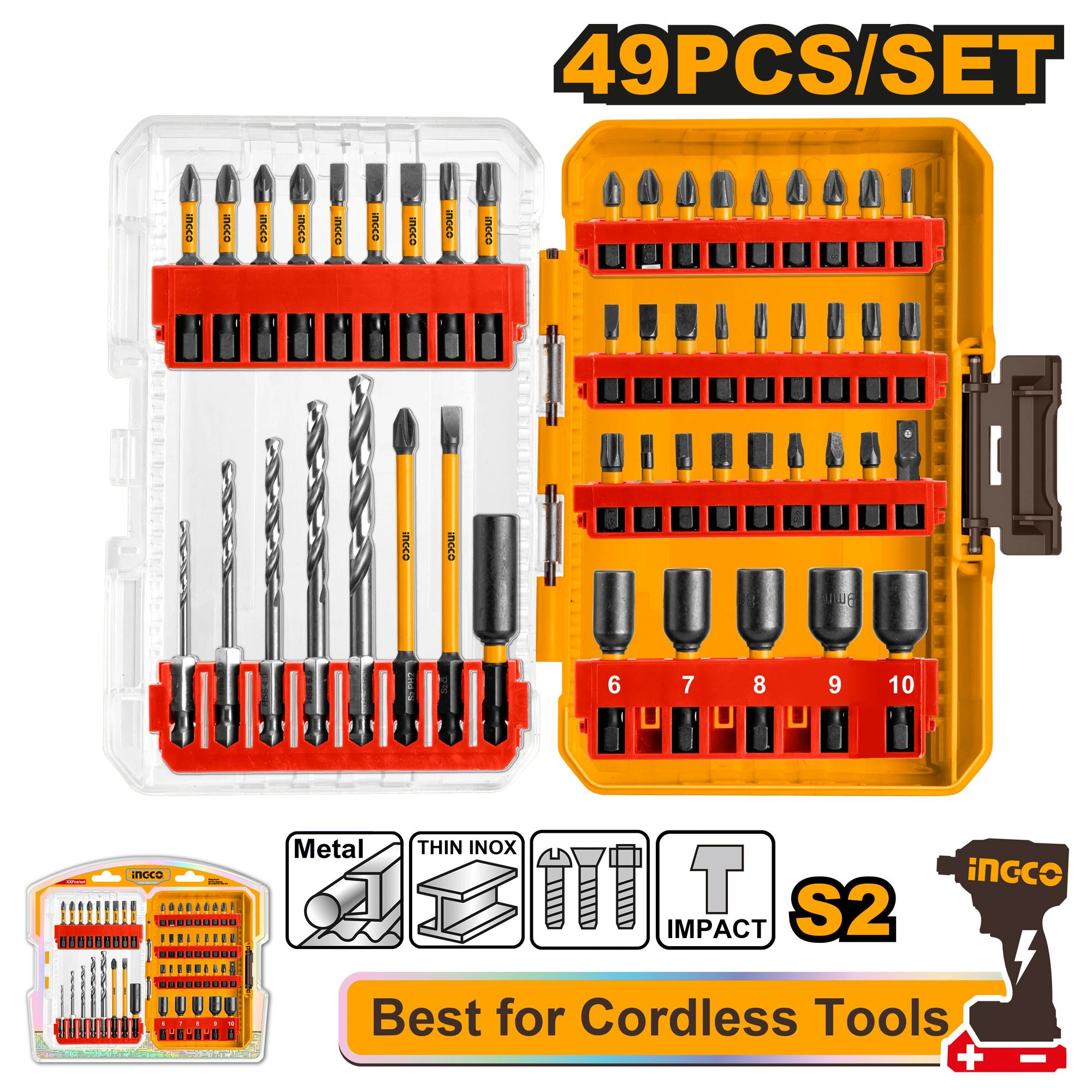 Juego de 49 piezas para destornillador de impacto AKDL24906 herramienta disponible en RCS Santa Cruz