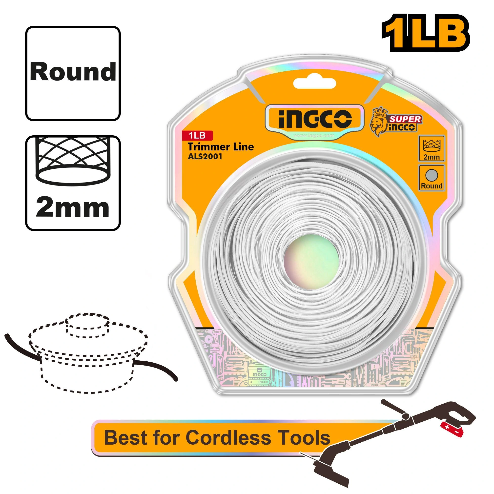 Rollo de hilo para desmalezadora 2mm -120m ALS2001 herramienta disponible en RCS Santa Cruz