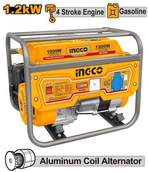 Generador de corriente a gasolina de 1,2kw GE15005 herramienta disponible en RCS Santa Cruz