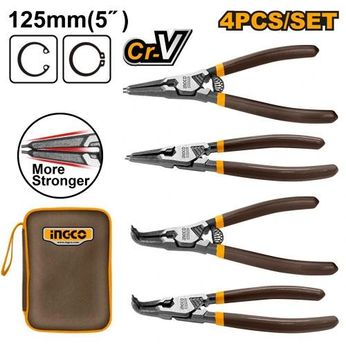 Juego de 4 piezas de alicates saca seguro en maletin 5" HCCPS26125 herramienta disponible en RCS Santa Cruz