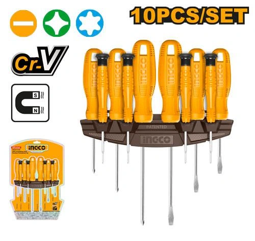Juego de 10 pzas de destornilladores HKSD1058 herramienta disponible en RCS Santa Cruz