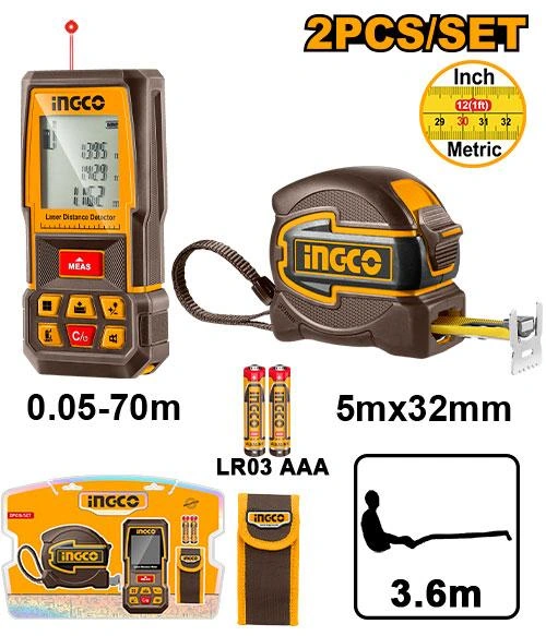 Flexo de 5mx32mm mas un medidor laser de 70m HLDD241201 herramienta disponible en RCS Santa Cruz