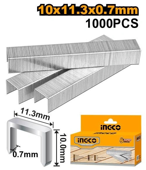 Grapas de 1000 piezas de 10x11,3x0,7mm STS0110 herramienta disponible en RCS Santa Cruz